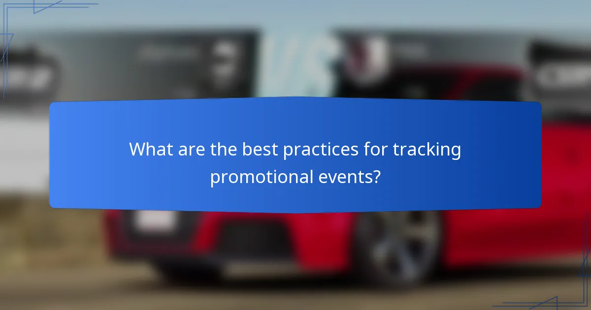 What are the best practices for tracking promotional events?